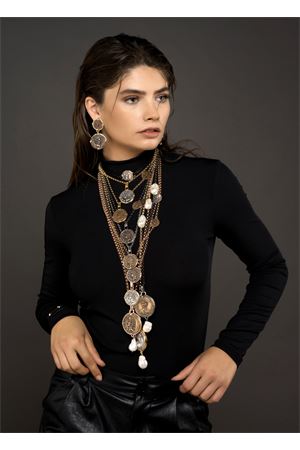 necklace in golden silver with pearl Angela Puttini Gioielli | CO618A-DDORATO